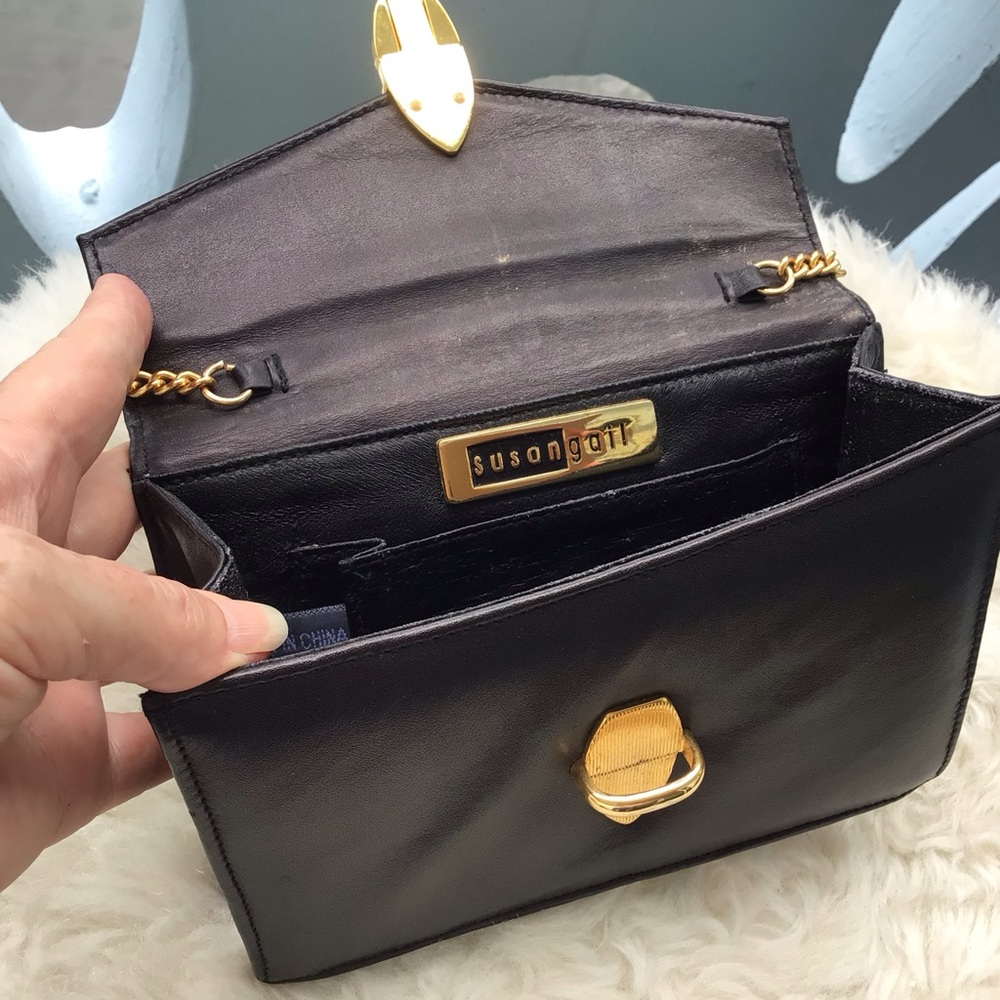 Susan Gail Black Envelope Evening Glam Shoulder or Clutch - Picture 4 of 6